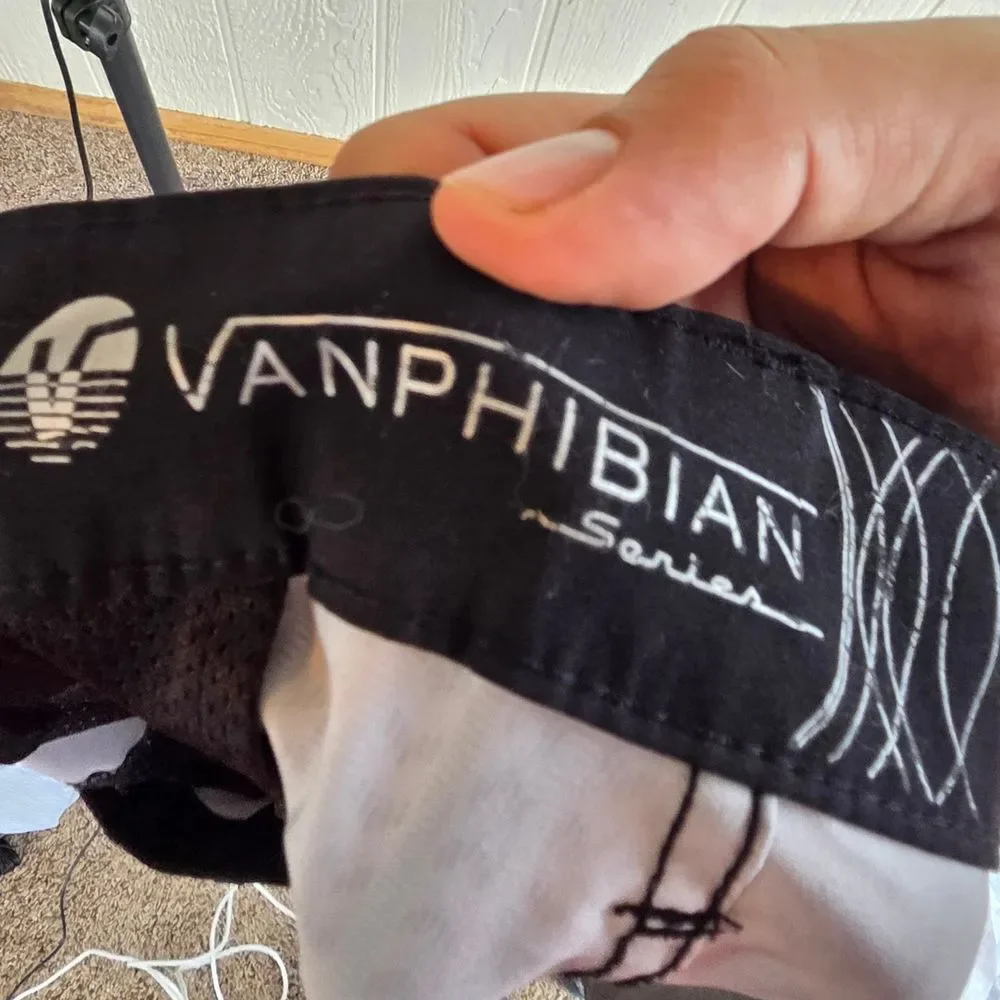 Men's Vans Black and Gray Hybrid Shorts, Size 36
